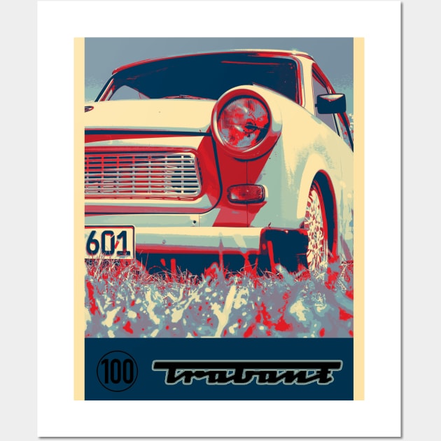 trabant, ddr, gdr classic car - 3 Wall Art by hottehue